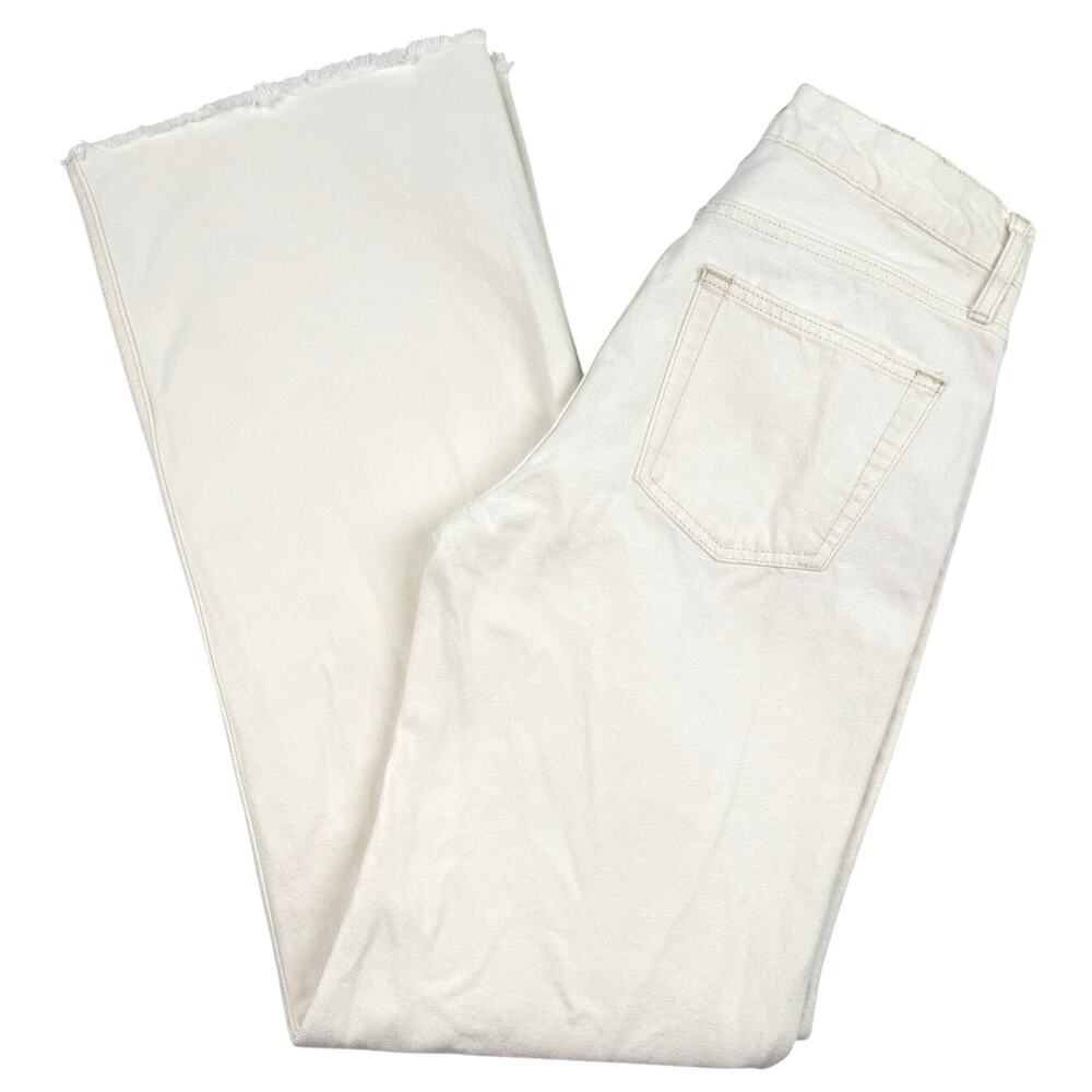 Anine Bing Hugh Jean Ivory Denim High Rise Wide Leg Relaxed Fit Women’s 26